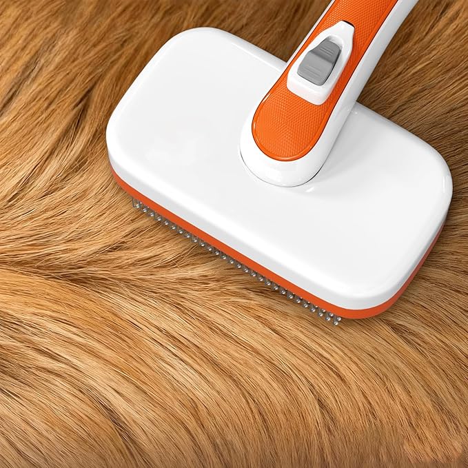Outtag Self Cleaning Shedding Brush for Dogs, Cats, and Puppies, Deshedding and Hair Removal, Skin Friendly Grooming Tool for Long and Short Haired Pets