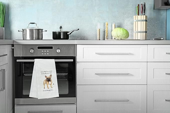 French Bulldog Kitchen Towels - Soft, Highly Absorbent - Gifts for Pet Lovers - Reusable, Quick Drying - 100% Natural Cotton