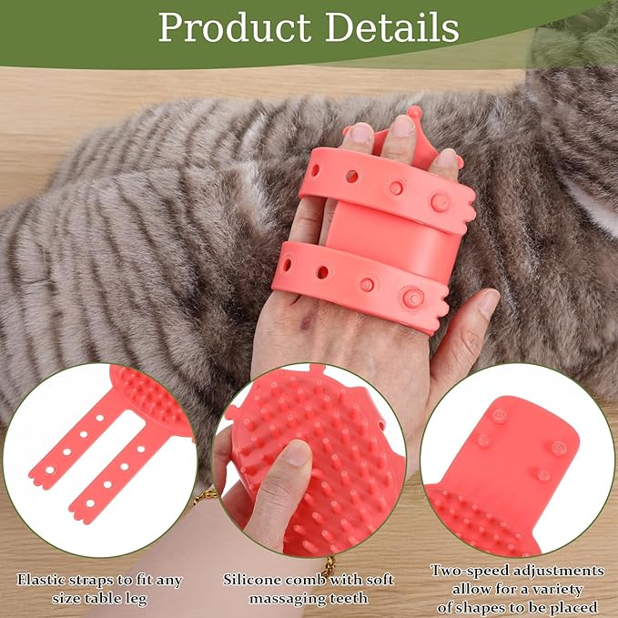 4pcs Cat Face Scratcher, Adjustable Silicone Cat Self Groomer Corner Scratcher, Soft Cats Corner Brush, for Climbing Frames and Table Legs, Reduces Hair Loss, Scratching, Green, Yellow