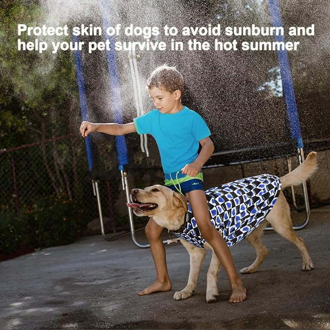 Lightweight Breathable Dog Cooling Shirts, Quick Dry Dog Sunscreen T-Shirt, Professional Pet Summer Vest for Small Medium Large Girl Boy Dogs