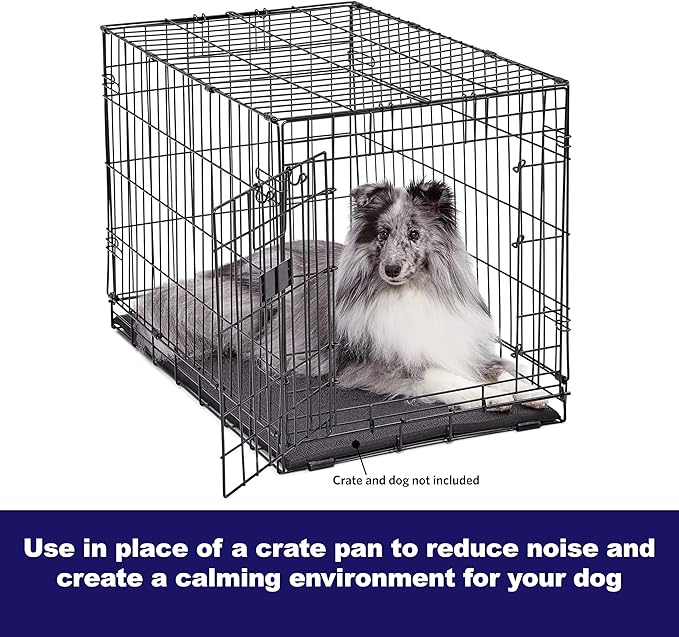 MidWest Homes for Pets Cushioned Dog Crate Mate, 48 inch Black