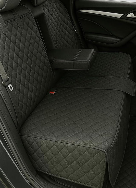 fidozen Waterproof Dog Car Seat Cover for Back Seat: Suitable for Small and Large Dogs, Large Size Hammock and Pet Protector, Backseat Protector for Cars (BLK(Split Bench, Standard (54" W x 58" L))