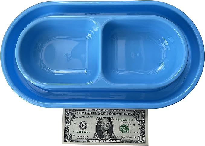 Ant Proof Cat Dish Pet Feeder 32 Oz Food Water Bowl for Small Medium Size Dogs Cats (Grey,M)