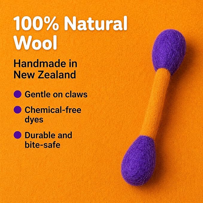 Glaciart One Halloween Cat Toys with Catnip – 7 Pack Felt Swab Cat Toys + Ghost Toy, Interactive Wool Cat Toys for Indoor Cats & Kittens, Handmade Natural Catnip Toys for Chase, Chew & Play