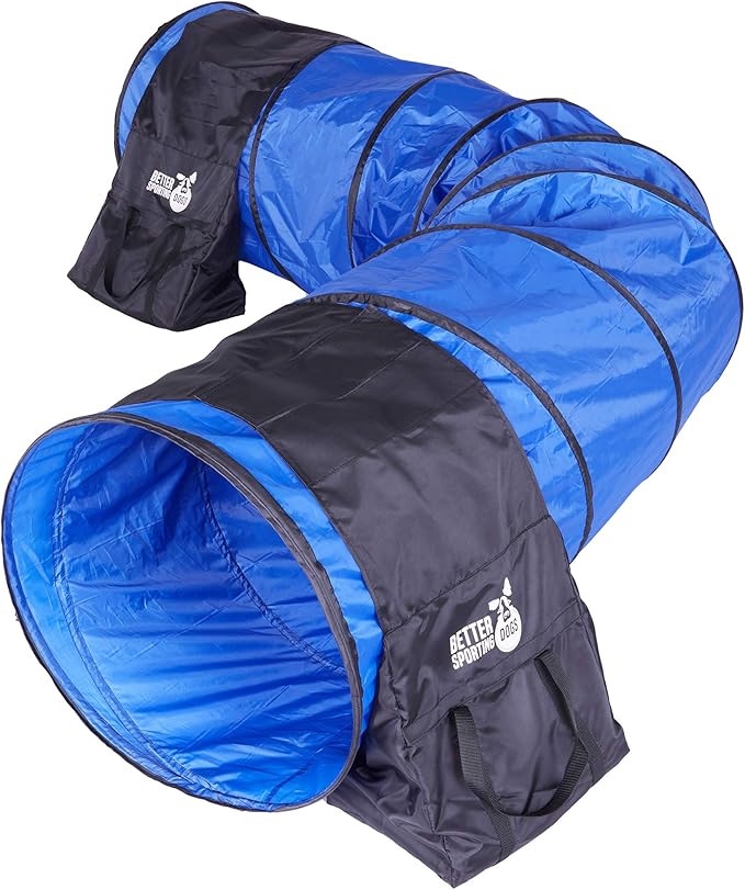 Better Sporting Dogs 3 Piece Essential Dog Agility Equipment Set | Agility Jump | Tire Jump | 10’ Tunnel with Sandbags