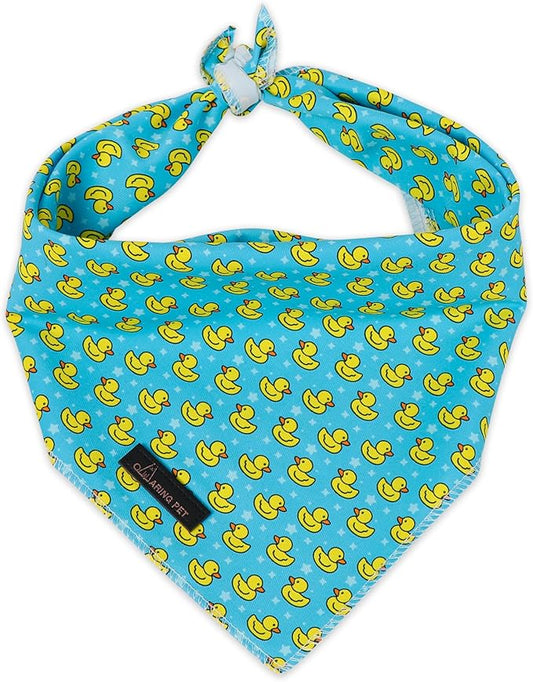 ARING PET Summer Dog Bandanas, Cute Mint Green Yellow Duck Pet Bandana Scarf Triangle Bib for Small Medium Large Boy Girl Dogs Cats, Puppy Kerchief for Daily Wear Walks Party Photos-S