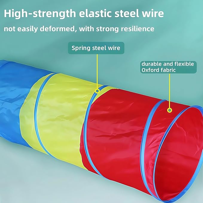 Dog Agility Tunnel for Small & Medium Dogs and Puppies – Durable Oxford Fabric, Pop-Up Exercise & Training Toy for Indoor Outdoor Play, Interactive Pet Tunnel with Storage Bag