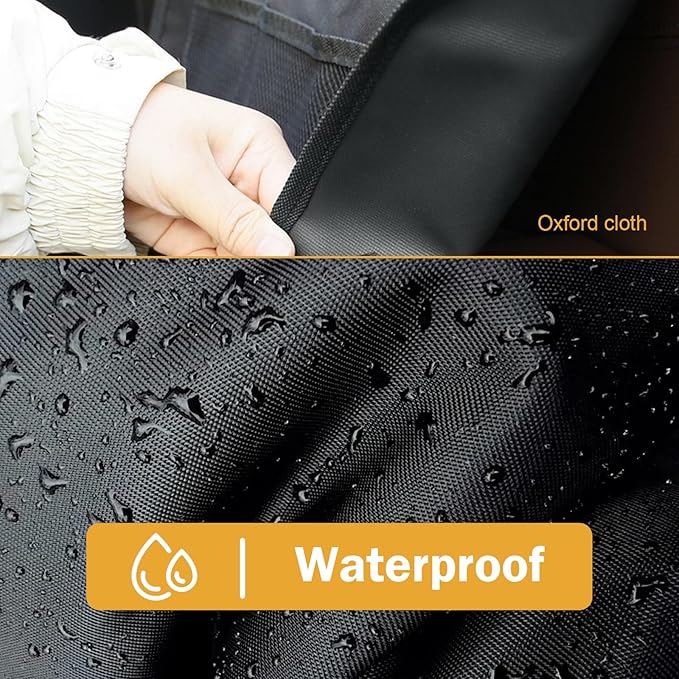 2 PCS Dog Car Door Protector, Scratch-resistant Car Door Protector Cover with Mesh Storage Pocket, Waterproof Oxford Cloth Pet Auto Doors Cover, Universal for Car SUV Truck (Black)