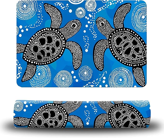 Dog Food Mat, 19.6" x 23.6" Absorbent Pet Feeding Mat for Food and Water, Waterproof Diatom Mud Pet Placemat with Non-Slip Rubber Backing, Easy Clean Cat Bowl Mat for Floors - Black Turtle