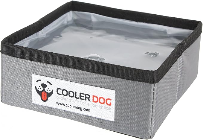 CoolerDog Pocket Bowl Collapsible Dog Bowl – Small Foldable Travel Dog Bowl for Food & Water (Small, 24 oz)