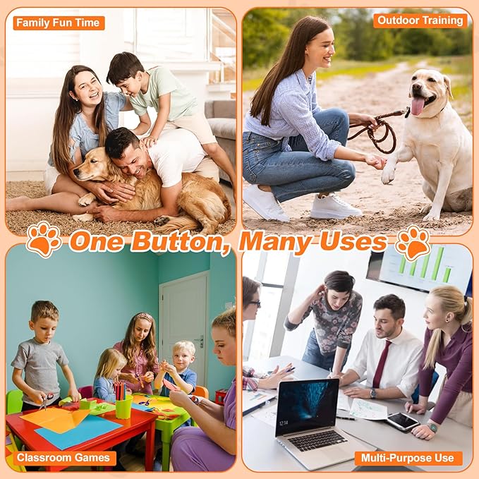 Dog Buttons for Communication,8Pcs 8 Color Talking Button Set with 30s Recordable Voice Pet Training Buzzers with 2 Mats & 2 Stickers, Talking Buttons for Dogs & Cats (Batteries Not Included)