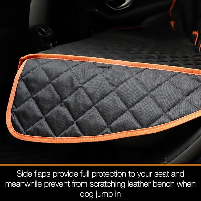 Car Seat Cover Waterproof Back Seat Cover for Kids and Dogs Without Smell Heavy Duty and Nonslip Rear Seat Protector Non Stick Fur Bench Seat Cover for SUV Van Easy to Install Machine Washable