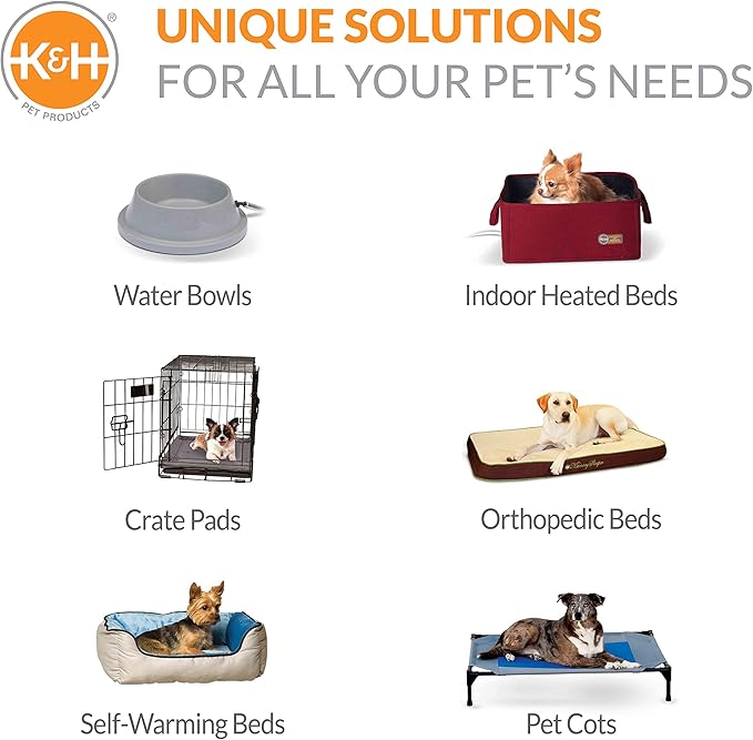 K&H Outdoor Elevated Dog Bed - Cooling Raised Dog Bed for Small & Medium Pets, Breathable Mesh Center Hammock Design, Indoor/Outdoor Washable Cover, Portable Metal Frame, Camo, Medium 32x25in