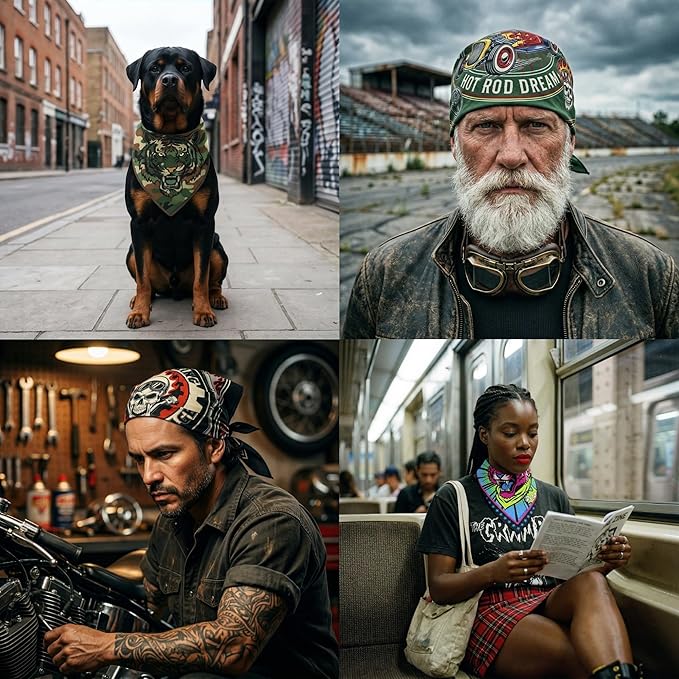 The Peacock Crew Premium Soft Cotton Bandanas Pack for Men and Women Paisley 22 x 22 inches