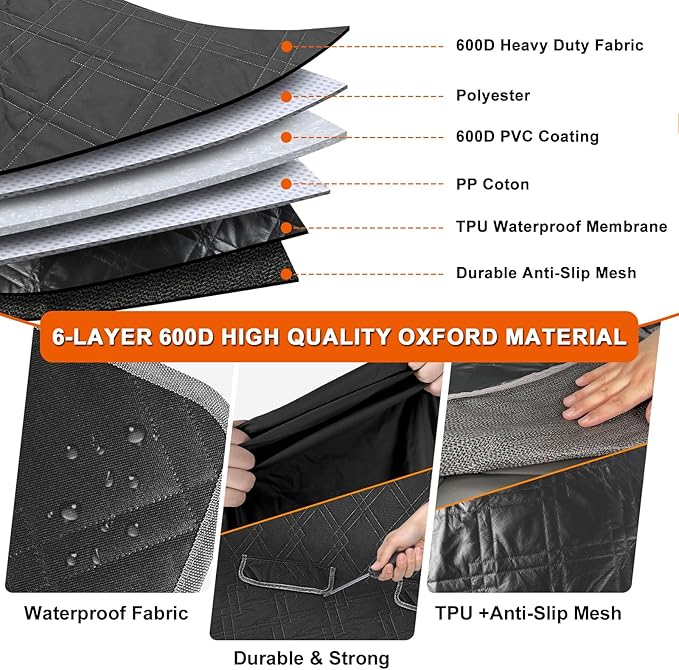 Dog Car Seat Cover Compatible with Toyota Highlander 2013-2024 2025, Waterproof Pet Bench Seat Cover for Back Seat, 600D Heavy Duty Scratch Proof Nonslip Truck Seat Covers for Dogs