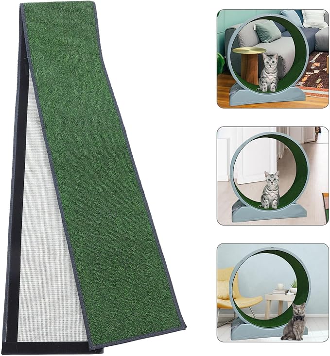 Ipetboom Cat Wheel Carpet Replacement Cat Exercise Wheel Mat,Fabric Cushion Treadmill Scratch Pad Carpet Fitness Toy Part for Device Pet Accessories