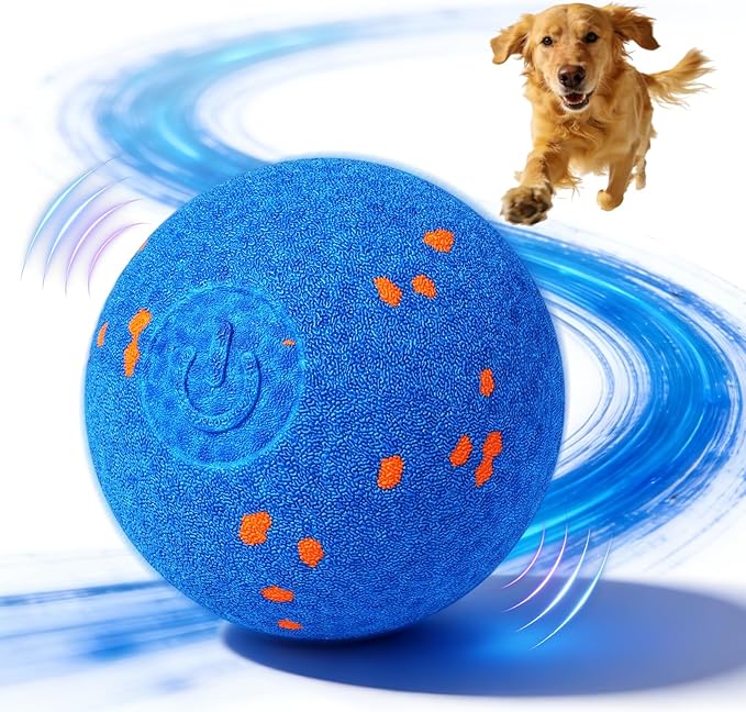 Interactive Dog Toys Ball with Chew-Resistant E-TPU Material, Smart Automatic Rolling Ball Toys for Small, Medium & Large Dogs, 2 Modes Rechargeable Moving Bouncing Dog Ball