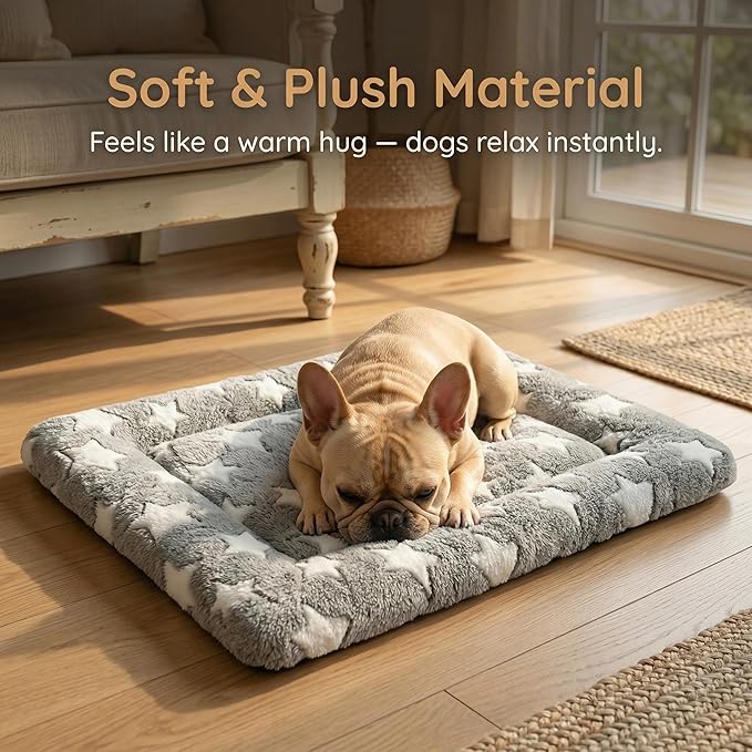 Dog Bed Mat - Soft Crate Pad for Kennel, Durable Pet Bed for Small Dogs & Cats - Comfort Support for Pet Crate, Cage, House