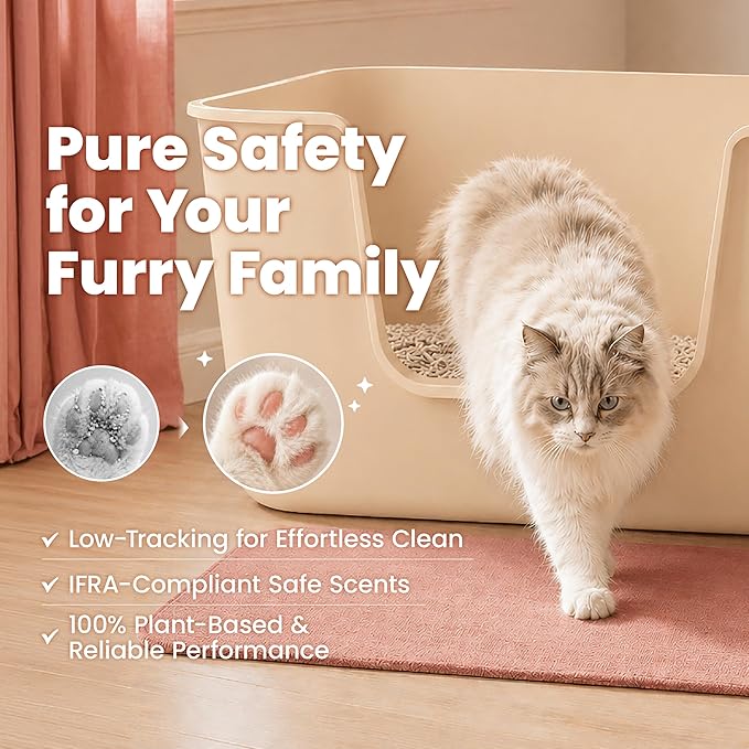 Lady N Pellet Tofu Cat Litter, Strong Clumping Ultra Absorbent, Dust-Free Low Tracking, Enviro-probiotic and Activated Carbon for Odor Control 18lb (2 Packs Unscented)