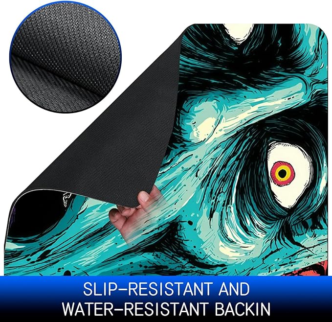 Dog Food Mat, 19.6" x 23.6" Absorbent Pet Feeding Mat for Food and Water, Waterproof Diatom Mud Pet Placemat with Non-Slip Rubber Backing, Easy Clean Cat Bowl Mat for Floors - Art Comic