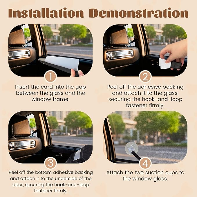 Wokyo 2 Pack Dog Car Door Protector, Anti-Scratch Waterproof Car Door Cover 25.98" x 22.04" Beige 2-Layer Design Durable Pet Vehicle Doors Guard for Cars, Trucks, SUVs