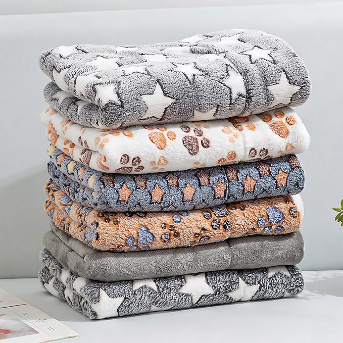Cat Beds for Outdoor Cats:Flannel Cat Blanket for Indoor Cats,Self Warming Mat Soft and Comfortable,Crate Pads for Small Dog for Sleeping,Machine Washable (A, 15" x 22")