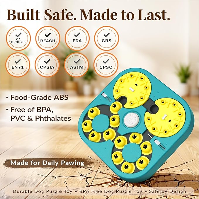 KADTC Dog Puzzle Toy, XL Size, 5 Levels in 1 & 6 Ways to Play, Beginner to Expert Difficulty, Mental Stimulation Enrichment Toy for Smart Dogs