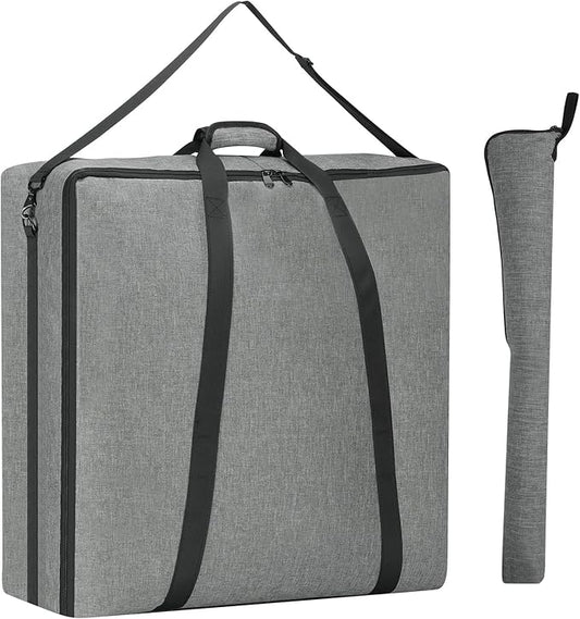 32" Dog Playpen Storage Bag, Suitable for Foldable Exercise Pet Playpens, Dog Fence Travel Bag with Handles for Camping and RV Trip, Waterproof Oxford Fabric Grey