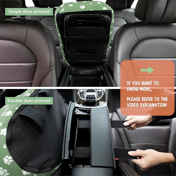 Dog Center Console Car Seat for Small Dogs Under 15lbs,Detachable Washable Booster Pet Car Seat Travel Bed with Storage Pockets and Seat Belt(Green)