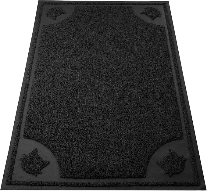 Mr. Pen- Large Cat Litter Mat, 23”x 35”, Black Cat Litter Box Mat, Cat Litter Mat Litter Trapping Mat, Cat Mats for Litter Large, Litter Mat for Litter Box, Large Litter Mat
