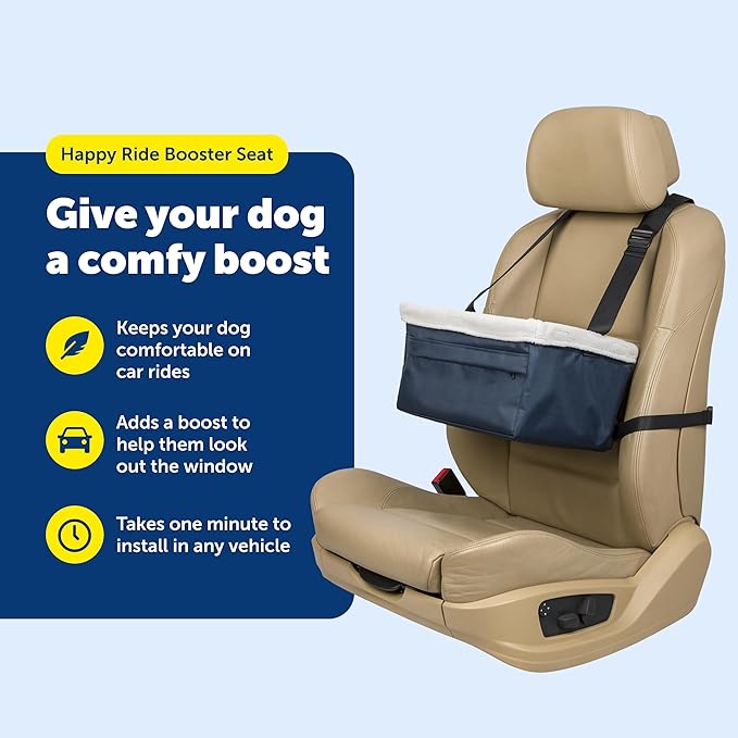 PetSafe Happy Ride Booster Seat - Navy - 12 lb