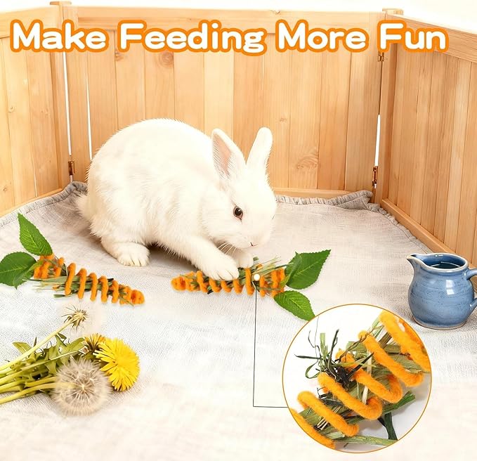5 Pcs Rabbit Forage Toys, Toys Enrichment for Boredom, Feed Game Slow Feeder, Snuffle Ball Treat Dispenser Feeding Toy, Exercise Acitivity Foraging Toy for Hedgehog Guinea Pig Hamster Chinchilla Kit