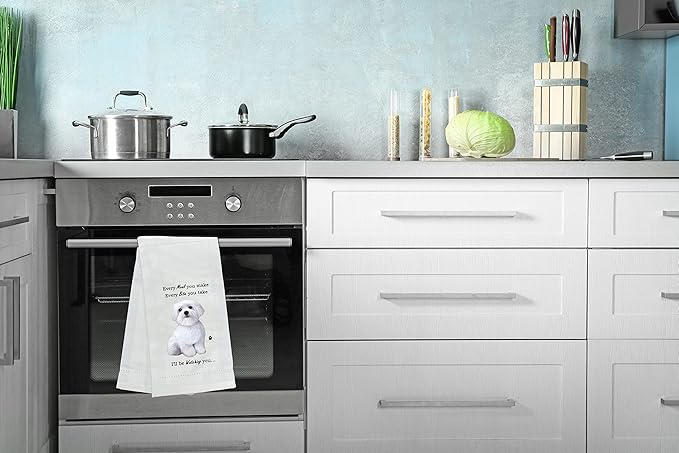 E&S Imports Maltese Kitchen Towels - Soft, Highly Absorbent - Maltese Gifts - Reusable - Quick Drying - 100% Natural Cotton