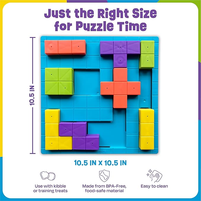 Brightkins Brain Teaser Treat Puzzle - Dog Puzzle Toys, Interactive Dog Toys, Gifts for Dogs