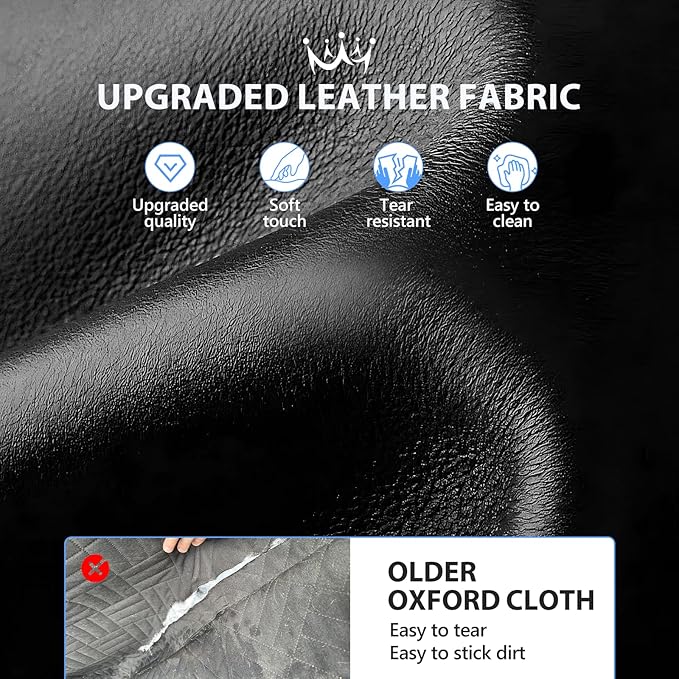 Back Seat Extender for Dogs-Large Space, Hard Bottom PU Leather Dog Car Seat Cover for Back Seat 420lb, Anti-Scratch Backseat Extender for Dogs,Waterproof Dog Hammock for Car, SUV, Truck