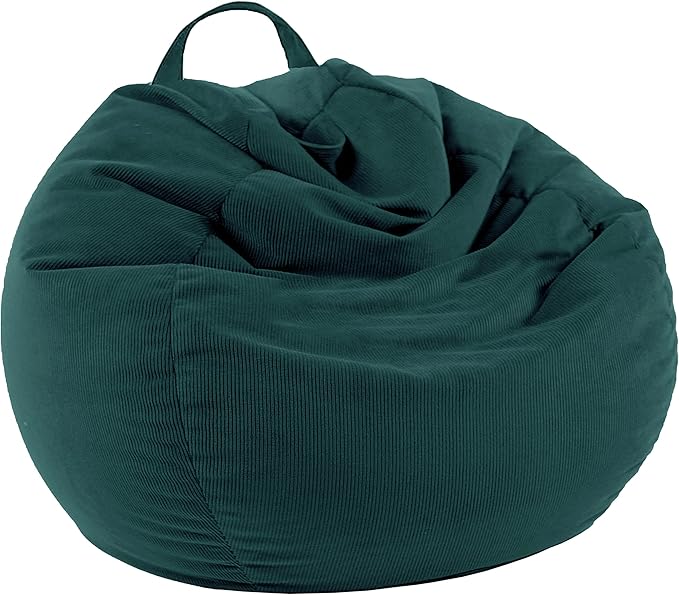 LPMOERA Stuffed Animal Storage Bean Bag Chair Cover (No Filler) For Kids and Adults.Pets Dogs/Cats Lazy Beds.Soft Premium Corduroy Stuffable Bean Bag For Organizing Children Plush Toys or Memory Foam