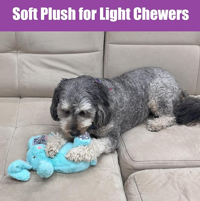 SPOT Soothers Heartbeat Bunny – 12 Inch Calming Plush Toy for Dogs & Puppies – Heartbeat Mechanism, Lavender Scent Beads, and Squeaker – Helps with Anxiety & Crate Training, Assorted Colors