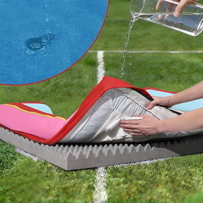 Comfort Expression Orthopedic Dog Bed for Extra Large Dogs 42x30 Inch, Waterproof Egg Crate Foam XL Pet Bed with Bolsters, Dog Couch with Washable Cover & Non-Slip Bottom, Los Angeles
