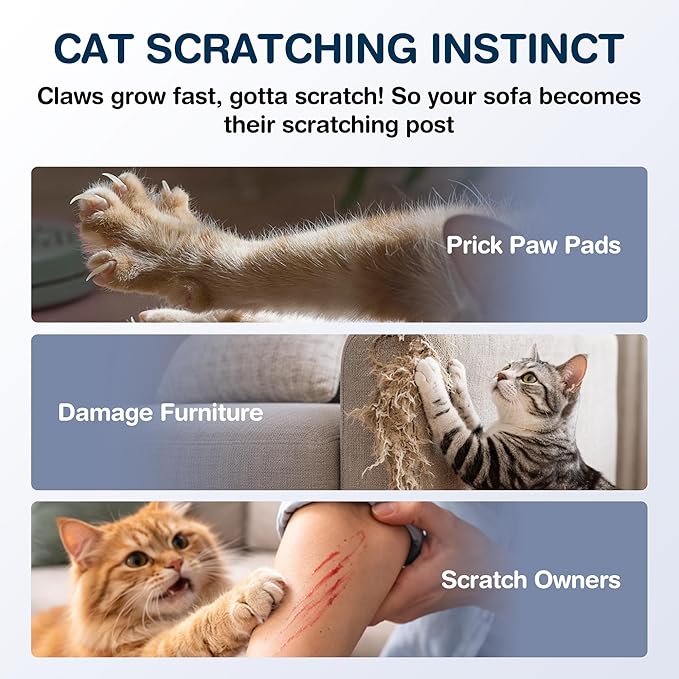 157.5" x 15.8" Cat Scratch Furniture Protector, Self-Adhesive Couch Protector from Cat Claws, Cats Scratching Mat for Couch, Sofa, Wall & Door, DIY Cat Scratch Pads Replacement, 2 Pack (Khaki)