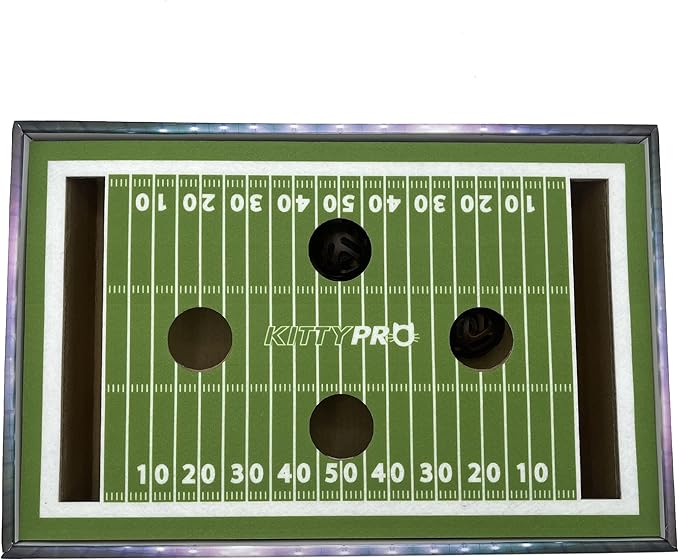 Pets First NCAA Missouri Tigers Cat Scratcher Box, Game Day Cat Toy, NCAA Football Field Designed Cat Scratcher and Lounge, Stimulating Cat Game
