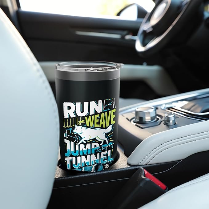 Run Weave Jump Tunnel Dog Agility Stainless Steel Insulated Tumbler