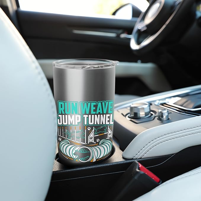 Run Weave Jump Tunnel Dog Agility Stainless Steel Insulated Tumbler