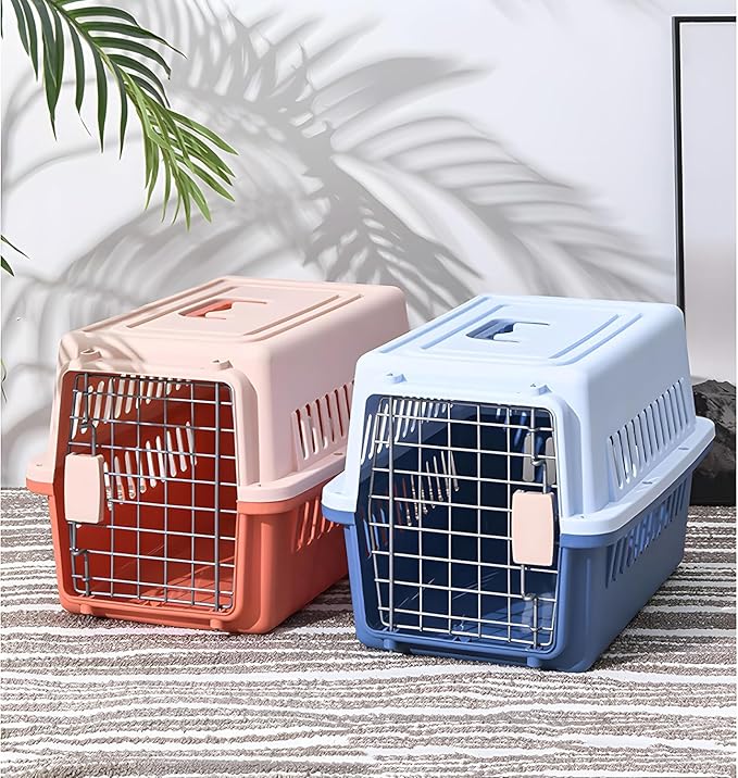 Pets Carrier,Kennel, 23in,Long,Hard-Sided,for Small Dog/Cat up to 20 lb,Suit for Airline/Road Travel (Orange, Large)