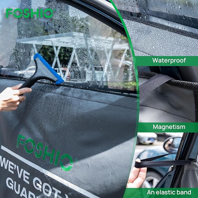 FOSHIO Car Door Panels Cover, Magnetic Car Wrap Tool Car Door Protector for Dogs, Extra Thick Waterproof Vehicle Door Covers 40" x 29", 2 Pack
