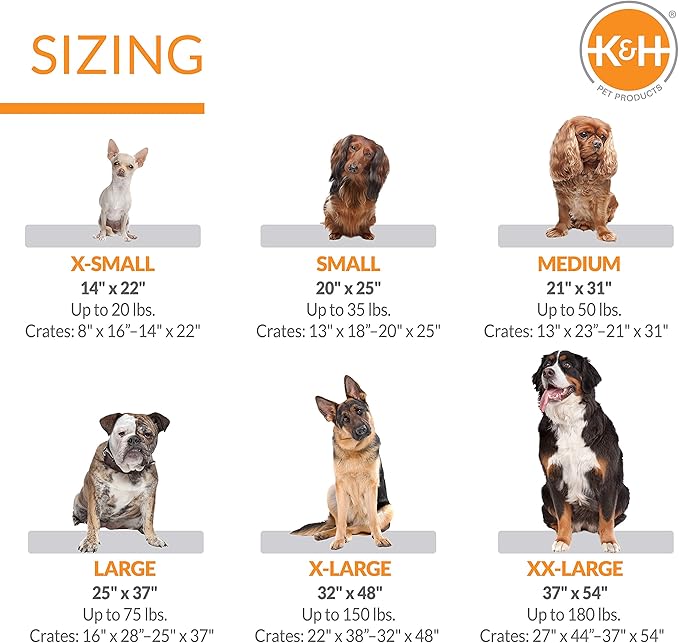 K&H Pet Products Self-Warming Crate Pad, Warming Dog Crate Bed, Machine Washable Dog Crate Mat, Tan X-Small 14 X 22 Inches