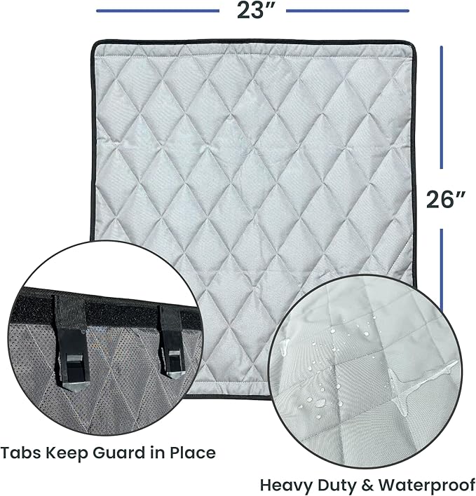 4Knines Car Door Protector for Dogs – Heavy-Duty Cover Shields Vehicle Interior from Scratches, Dirt & Drool – Waterproof Car Door Cover – Ideal for Pet Owners - Large (Black)