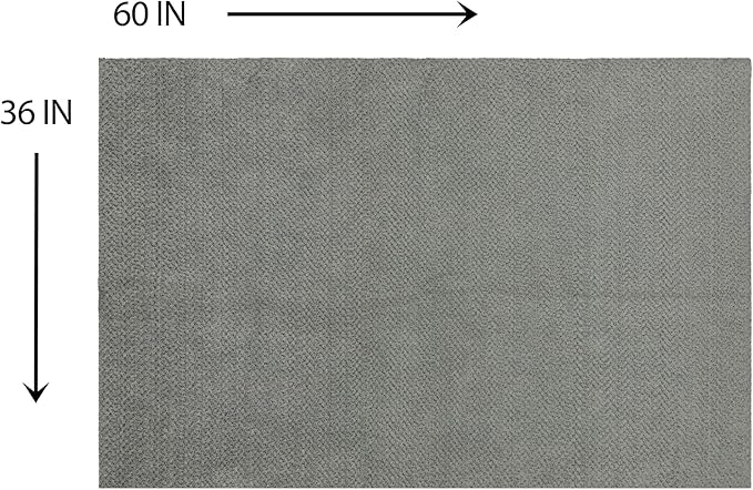 Mohawk Home Litter Box Moisture Barrier Mat Utility Solid Gray 3' X 5' Other Perfect for Kitchen, Living Room, Kids Room, Dining Room, Hallway, Office, Garage, Entryway, Bathroom, Laundry Room