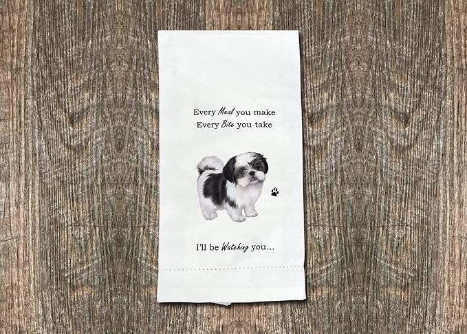 Dog Kitchen Towel - Soft Highly Absorbent - Dog Gifts - Dish Towels for Washing Dishes - Tea Towels - Reusable - Quick Drying - 100% Natural Cotton - Towels for Pet Lovers (Australian Shepherd Towel)