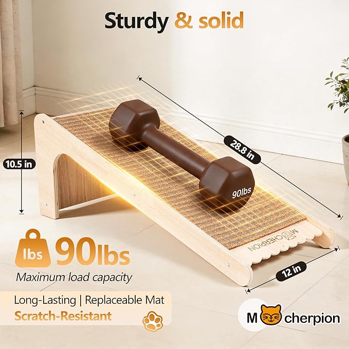 Natural Cork cat Scratching Post-Cat Scratchers- Scratch Pads for Indoor-Cats Scratching Board-cat ramp-cat Scratch Cardboard with Toy,Replaceable use-Eco-Friendly Sustainable-cat Gifts