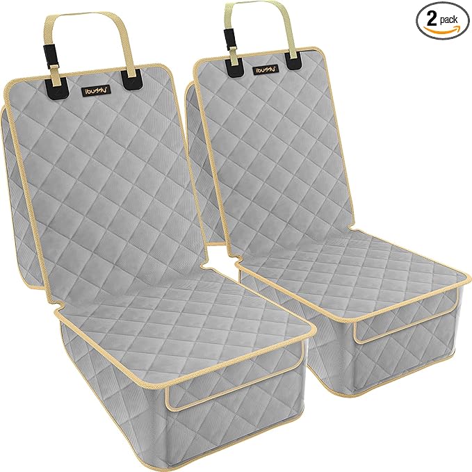 Dog Seat Cover for Front Seat Waterproof Front Seat Cover Protects Seats from Hair, Dirt, and Liquid Messes Scratch Proof Nonslip Bucket Seat Cover for Pet of Cars,Trucks and SUVs